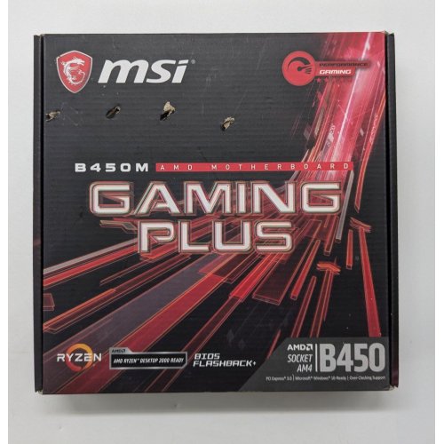 Материнська плата MSI B450M GAMING PLUS (sAM4, AMD B450) (Відновлено продавцем, 704362) купити з перевіркою сумісності: огляд, характеристики, ціна у Києві, Львові, Вінниці, Хмельницькому, Івано-Франківську, Україні | інтернет-магазин TELEMART.UA фото