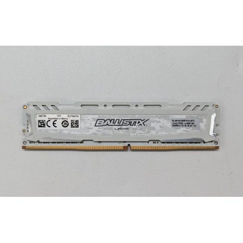 Озп Crucial DDR4 8GB 2666Mhz Ballistix Sport LT (BLS8G4D26BFSCK) White (Відновлено продавцем, 704365) купити з перевіркою сумісності: огляд, характеристики, ціна у Києві, Львові, Вінниці, Хмельницькому, Івано-Франківську, Україні | інтернет-магазин TELEMART.UA фото