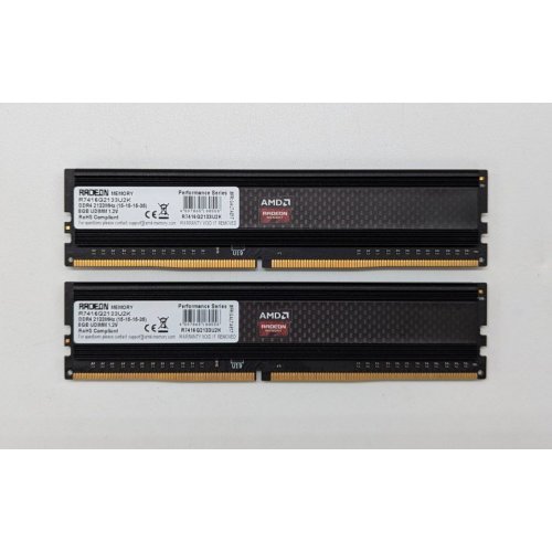 Озп AMD Radeon DDR4 16GB (2x8GB) 2133Mhz R7 Performance (R7416G2133U2K) (Відновлено продавцем, 704368) купити з перевіркою сумісності: огляд, характеристики, ціна у Києві, Львові, Вінниці, Хмельницькому, Івано-Франківську, Україні | інтернет-магазин TELEMART.UA фото