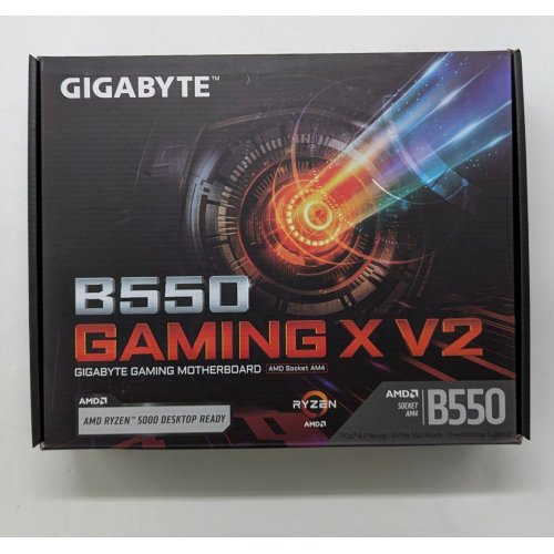 Материнська плата Gigabyte B550 GAMING X V2 (sAM4, AMD B550) (Відновлено продавцем, 704600) купити з перевіркою сумісності: огляд, характеристики, ціна у Києві, Львові, Вінниці, Хмельницькому, Івано-Франківську, Україні | інтернет-магазин TELEMART.UA фото