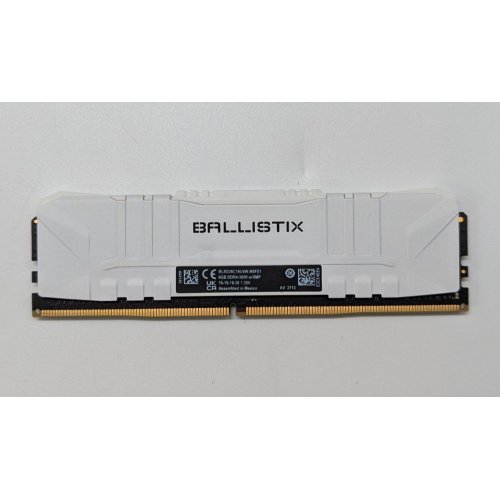 Озп Crucial DDR4 8GB 3600Mhz Ballistix White (BL8G36C16U4W) (Відновлено продавцем, 704601) купити з перевіркою сумісності: огляд, характеристики, ціна у Києві, Львові, Вінниці, Хмельницькому, Івано-Франківську, Україні | інтернет-магазин TELEMART.UA фото