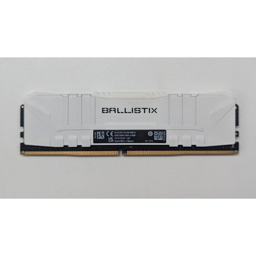 Озп Crucial DDR4 8GB 3600Mhz Ballistix White (BL8G36C16U4W) (Відновлено продавцем, 704604) купити з перевіркою сумісності: огляд, характеристики, ціна у Києві, Львові, Вінниці, Хмельницькому, Івано-Франківську, Україні | інтернет-магазин TELEMART.UA фото