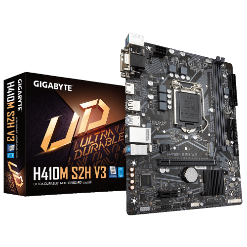 Купить Материнская плата Gigabyte H410M S2H V3 (s1200, Intel H510) (Восстановлено продавцом, 704621) с проверкой совместимости: обзор, характеристики, цена в Киеве, Днепре, Одессе, Харькове, Украине | интернет-магазин TELEMART.UA фото