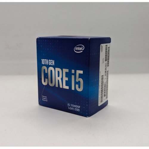 Купить Процессор Intel Core i5-10400F 2.9(4.3)GHz s1200 Box (BX8070110400F) (Восстановлено продавцом, 704677) с проверкой совместимости: обзор, характеристики, цена в Киеве, Днепре, Одессе, Харькове, Украине | интернет-магазин TELEMART.UA фото