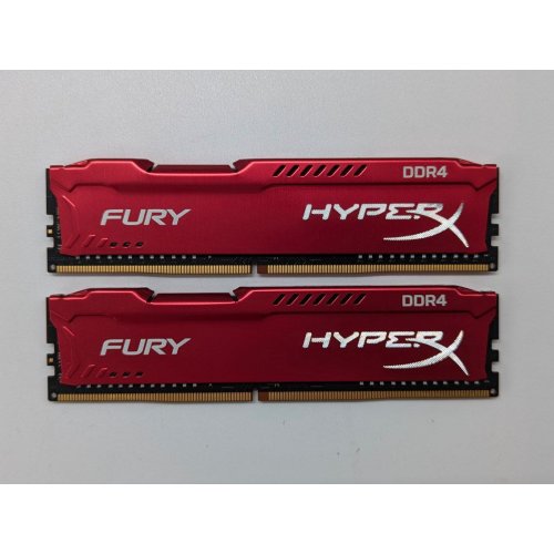 Озп HyperX DDR4 16GB (2x8GB) 2666Mhz FURY Red (HX426C16FR2K2/16) (Відновлено продавцем, 704712) купити з перевіркою сумісності: огляд, характеристики, ціна у Києві, Львові, Вінниці, Хмельницькому, Івано-Франківську, Україні | інтернет-магазин TELEMART.UA фото