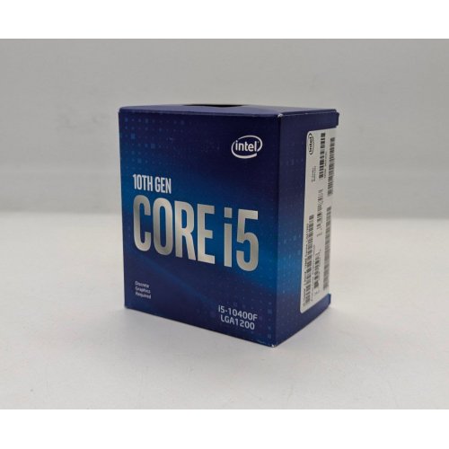 Процесор Intel Core i5-10400F 2.9(4.3)GHz s1200 Box (BX8070110400F) (Відновлено продавцем, 704751) купити з перевіркою сумісності: огляд, характеристики, ціна у Києві, Львові, Вінниці, Хмельницькому, Івано-Франківську, Україні | інтернет-магазин TELEMART.UA фото