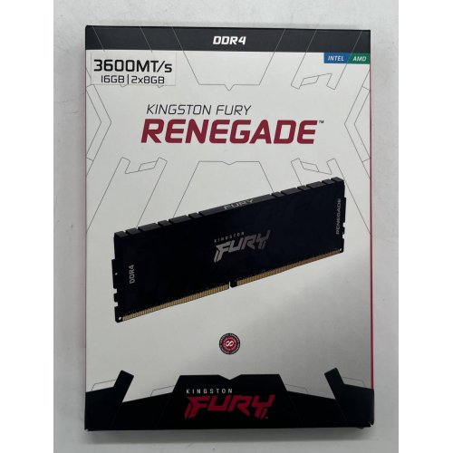 Озп Kingston DDR4 16GB (2x8GB) 3600Mhz FURY Renegade Black (KF436C16RBK2/16) (Відновлено продавцем, 704833) купити з перевіркою сумісності: огляд, характеристики, ціна у Києві, Львові, Вінниці, Хмельницькому, Івано-Франківську, Україні | інтернет-магазин TELEMART.UA фото