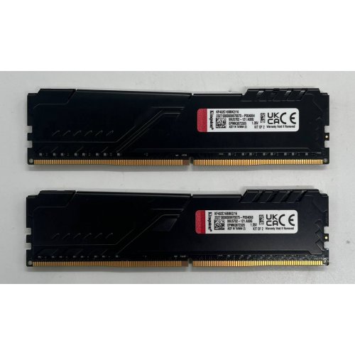 Озп Kingston DDR4 16GB (2x8GB) 3200Mhz FURY Beast Black (KF432C16BBK2/16) (Відновлено продавцем, 704851) купити з перевіркою сумісності: огляд, характеристики, ціна у Києві, Львові, Вінниці, Хмельницькому, Івано-Франківську, Україні | інтернет-магазин TELEMART.UA фото