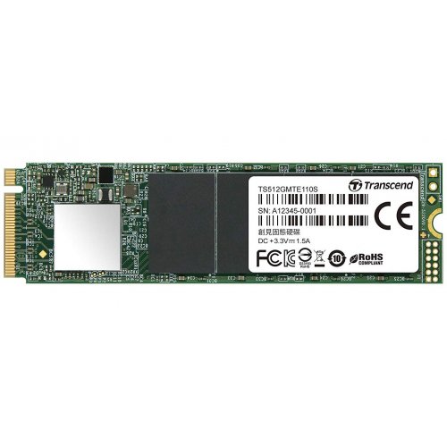 Ssd-диск Transcend MTE110S TLC 512GB M.2 (2280 PCI-E) NVMe x4 (TS512GMTE110S) (Відновлено продавцем, 704852) купити з перевіркою сумісності: огляд, характеристики, ціна у Києві, Львові, Вінниці, Хмельницькому, Івано-Франківську, Україні | інтернет-магазин TELEMART.UA фото