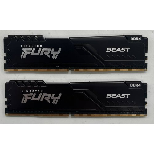 Озп Kingston DDR4 16GB (2x8GB) 3600Mhz FURY Beast Black (KF436C17BBK2/16) (Відновлено продавцем, 704858) купити з перевіркою сумісності: огляд, характеристики, ціна у Києві, Львові, Вінниці, Хмельницькому, Івано-Франківську, Україні | інтернет-магазин TELEMART.UA фото