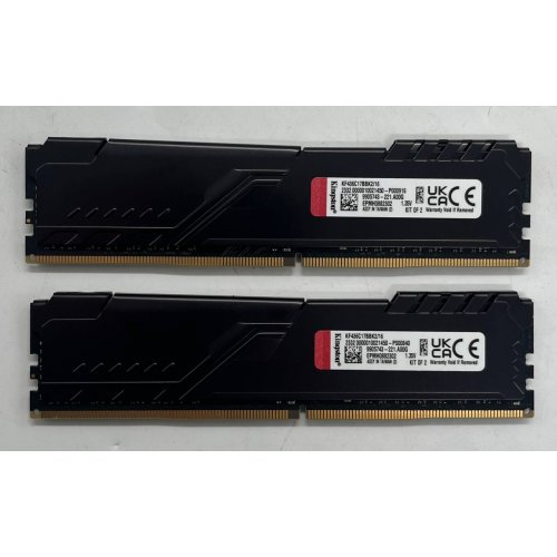 Озп Kingston DDR4 16GB (2x8GB) 3600Mhz FURY Beast Black (KF436C17BBK2/16) (Відновлено продавцем, 704858) купити з перевіркою сумісності: огляд, характеристики, ціна у Києві, Львові, Вінниці, Хмельницькому, Івано-Франківську, Україні | інтернет-магазин TELEMART.UA фото