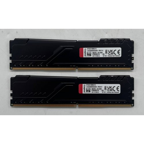 Озп Kingston DDR4 16GB (2x8GB) 3200Mhz FURY Beast Black (KF432C16BBK2/16) (Відновлено продавцем, 704865) купити з перевіркою сумісності: огляд, характеристики, ціна у Києві, Львові, Вінниці, Хмельницькому, Івано-Франківську, Україні | інтернет-магазин TELEMART.UA фото