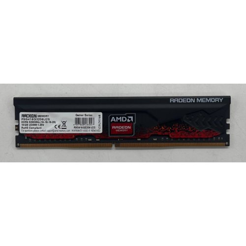 Озп AMD DDR4 16GB 3200Mhz Radeon R9 Gamer Series (R9S416G3206U2S) (Відновлено продавцем, 704909) купити з перевіркою сумісності: огляд, характеристики, ціна у Києві, Львові, Вінниці, Хмельницькому, Івано-Франківську, Україні | інтернет-магазин TELEMART.UA фото