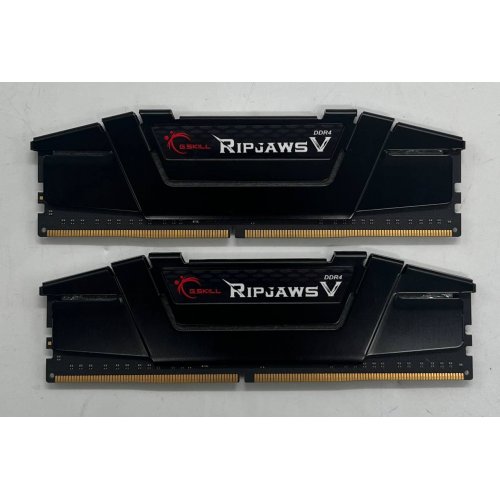 Озп G.Skill DDR4 16GB (2x8GB) 3600Mhz Ripjaws V Black (F4-3600C18D-16GVK) (Відновлено продавцем, 704915) купити з перевіркою сумісності: огляд, характеристики, ціна у Києві, Львові, Вінниці, Хмельницькому, Івано-Франківську, Україні | інтернет-магазин TELEMART.UA фото