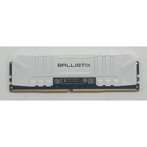 Озп Crucial DDR4 8GB 3200Mhz Ballistix White (BL8G32C16U4W) (Відновлено продавцем, 705096) купити з перевіркою сумісності: огляд, характеристики, ціна у Києві, Львові, Вінниці, Хмельницькому, Івано-Франківську, Україні | інтернет-магазин TELEMART.UA фото