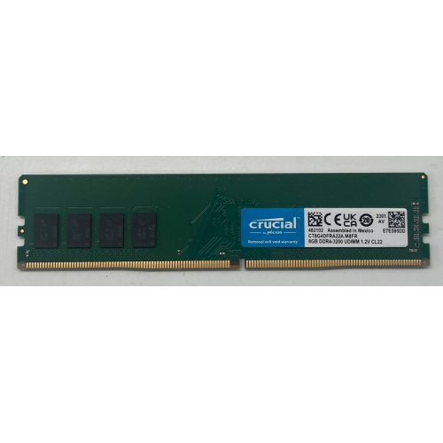 Озп Crucial DDR4 8GB 3200Mhz (CT8G4DFRA32A) (Відновлено продавцем, 705098) купити з перевіркою сумісності: огляд, характеристики, ціна у Києві, Львові, Вінниці, Хмельницькому, Івано-Франківську, Україні | інтернет-магазин TELEMART.UA фото