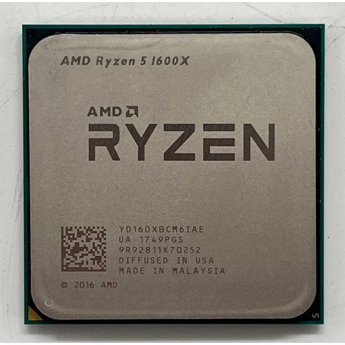 Процесор AMD Ryzen 5 1600X 3.6(4.0)GHz sAM4 Tray (YD160XBCM6IAE) (Відновлено продавцем, 705107) купити з перевіркою сумісності: огляд, характеристики, ціна у Києві, Львові, Вінниці, Хмельницькому, Івано-Франківську, Україні | інтернет-магазин TELEMART.UA фото