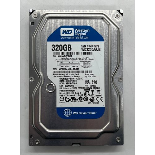 Жорсткий диск Western Digital Caviar Blue 320GB 8MB 3.5" (WD3200AAJS) (Відновлено продавцем, 705142) купити з перевіркою сумісності: огляд, характеристики, ціна у Києві, Львові, Вінниці, Хмельницькому, Івано-Франківську, Україні | інтернет-магазин TELEMART.UA фото