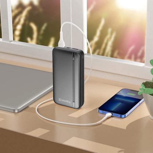 Powerbank ColorWay 20000mAh EnergyPlus 22.5W (CW-PB200LPB4BK-PD) Black купити в Україні: Київ, Львів, Хмельницький, Тернопіль, Івано-Франківськ | Низька ціна, відгуки, характеристики від TELEMART фото