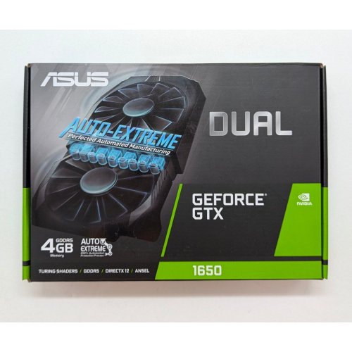 Відеокарта Asus GeForce GTX 1650 Dual 4096MB (DUAL-GTX1650-4G) (Відновлено продавцем, 705538) купити з перевіркою сумісності: огляд, характеристики, ціна у Києві, Львові, Вінниці, Хмельницькому, Івано-Франківську, Україні | інтернет-магазин TELEMART.UA фото