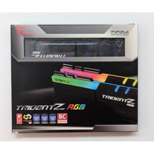 Озп G.Skill DDR4 32GB (2x16GB) 3600Mhz Trident Z RGB (F4-3600C18D-32GTZR) (Відновлено продавцем, 705563) купити з перевіркою сумісності: огляд, характеристики, ціна у Києві, Львові, Вінниці, Хмельницькому, Івано-Франківську, Україні | інтернет-магазин TELEMART.UA фото