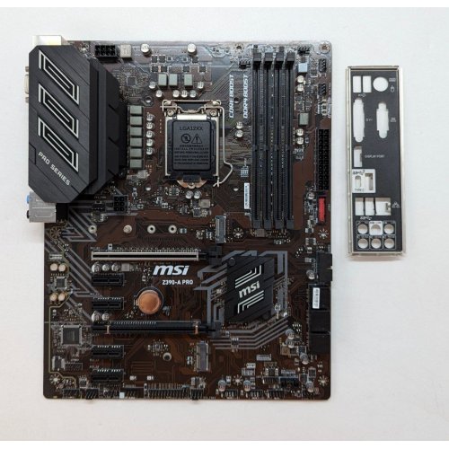 Материнська плата MSI Z390-A PRO (s1151-v2, Intel Z390) (Відновлено продавцем, 705587) купити з перевіркою сумісності: огляд, характеристики, ціна у Києві, Львові, Вінниці, Хмельницькому, Івано-Франківську, Україні | інтернет-магазин TELEMART.UA фото