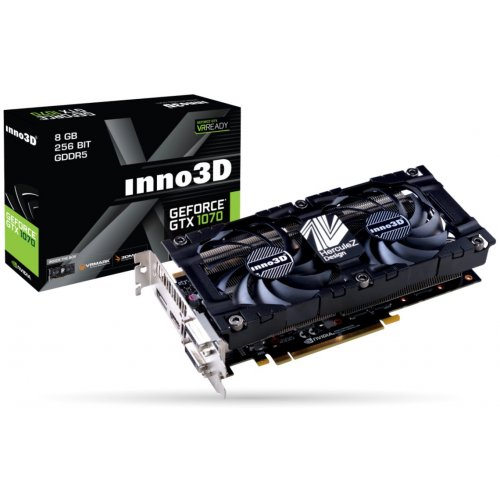 Продати Відеокарта Inno3D GeForce GTX 1070 X2 V3 8192MB (N1070-2SDV-P5DS) за Trade-In у інтернет-магазині Телемарт - Київ, Дніпро, Україна фото