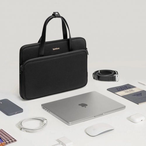 Сумка для ноутбука Tomtoc 14" Versatile-A12 (A12D3D1) Black купить в Украине: Киев, Днепр, Харьков, Одесса  | Низкая цена, отзывы, характеристики от TELEMART фото