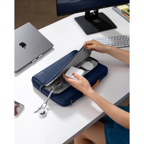Сумка для ноутбука Tomtoc 13" Defender-A14 (A14C2B1) Navy Blue купить в Украине: Киев, Днепр, Харьков, Одесса  | Низкая цена, отзывы, характеристики от TELEMART фото