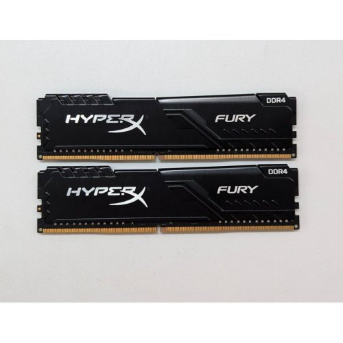 Озп HyperX DDR4 16GB (2x8GB) 3200Mhz Fury Black (HX432C16FB3K2/16) (Відновлено продавцем, 705669) купити з перевіркою сумісності: огляд, характеристики, ціна у Києві, Львові, Вінниці, Хмельницькому, Івано-Франківську, Україні | інтернет-магазин TELEMART.UA фото