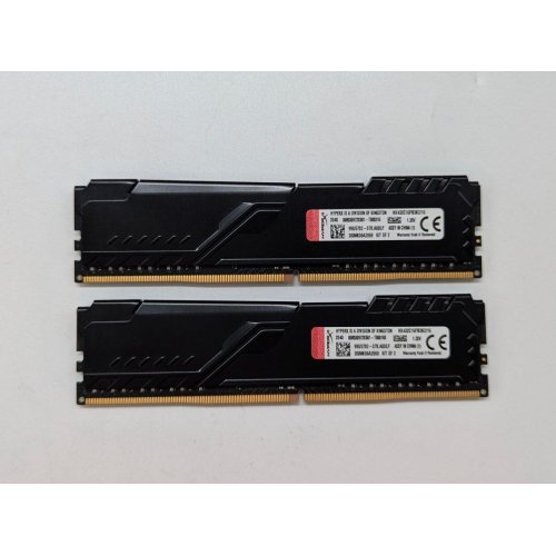 Озп HyperX DDR4 16GB (2x8GB) 3200Mhz Fury Black (HX432C16FB3K2/16) (Відновлено продавцем, 705669) купити з перевіркою сумісності: огляд, характеристики, ціна у Києві, Львові, Вінниці, Хмельницькому, Івано-Франківську, Україні | інтернет-магазин TELEMART.UA фото