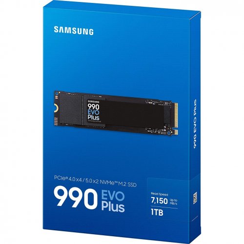 SSD-диск Samsung 990 EVO Plus V-NAND TLC 1TB M.2 (2280 PCI-E) NVMe 2.0 (MZ-V9S1T0BW) купити з перевіркою сумісності: огляд, характеристики, ціна у Києві, Львові, Вінниці, Хмельницькому, Івано-Франківську, Україні | інтернет-магазин TELEMART.UA фото