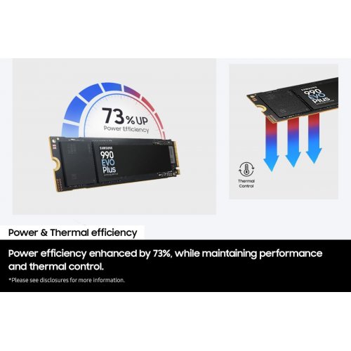 SSD-диск Samsung 990 EVO Plus V-NAND TLC 4TB M.2 (2280 PCI-E) NVMe 2.0 (MZ-V9S4T0BW) купити з перевіркою сумісності: огляд, характеристики, ціна у Києві, Львові, Вінниці, Хмельницькому, Івано-Франківську, Україні | інтернет-магазин TELEMART.UA фото