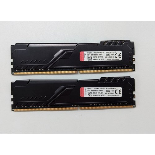 Озп HyperX DDR4 16GB (2x8GB) 3200Mhz Fury Black (HX432C16FB3K2/16) (Відновлено продавцем, 706073) купити з перевіркою сумісності: огляд, характеристики, ціна у Києві, Львові, Вінниці, Хмельницькому, Івано-Франківську, Україні | інтернет-магазин TELEMART.UA фото