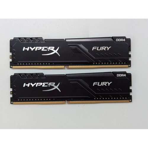 Озп HyperX DDR4 16GB (2x8GB) 3200Mhz Fury Black (HX432C16FB3K2/16) (Відновлено продавцем, 706073) купити з перевіркою сумісності: огляд, характеристики, ціна у Києві, Львові, Вінниці, Хмельницькому, Івано-Франківську, Україні | інтернет-магазин TELEMART.UA фото