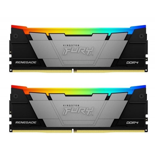 Купить ОЗУ Kingston DDR4 16GB (2x8GB) 4600Mhz FURY Renegade RGB Black (KF446C19RB2AK2/16) с проверкой совместимости: обзор, характеристики, цена в Киеве, Днепре, Одессе, Харькове, Украине | интернет-магазин TELEMART.UA фото