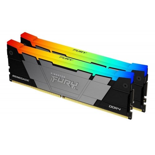 Купить ОЗУ Kingston DDR4 16GB (2x8GB) 4600Mhz FURY Renegade RGB Black (KF446C19RB2AK2/16) с проверкой совместимости: обзор, характеристики, цена в Киеве, Днепре, Одессе, Харькове, Украине | интернет-магазин TELEMART.UA фото