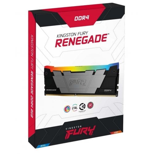 Купить ОЗУ Kingston DDR4 16GB (2x8GB) 4600Mhz FURY Renegade RGB Black (KF446C19RB2AK2/16) с проверкой совместимости: обзор, характеристики, цена в Киеве, Днепре, Одессе, Харькове, Украине | интернет-магазин TELEMART.UA фото