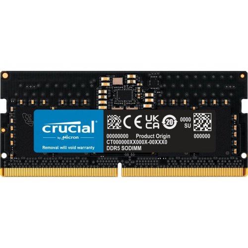 ОЗП Crucial SODIMM DDR5 8GB 5200Mhz (CT8G52C42S5) купити з перевіркою сумісності: огляд, характеристики, ціна у Києві, Львові, Вінниці, Хмельницькому, Івано-Франківську, Україні | інтернет-магазин TELEMART.UA фото