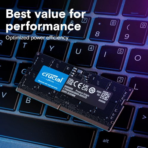 ОЗП Crucial SODIMM DDR5 8GB 5200Mhz (CT8G52C42S5) купити з перевіркою сумісності: огляд, характеристики, ціна у Києві, Львові, Вінниці, Хмельницькому, Івано-Франківську, Україні | інтернет-магазин TELEMART.UA фото