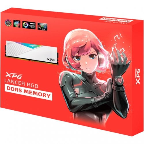 ОЗП ADATA DDR5 64GB (2x32GB) 6400MHz XPG Lancer RGB White (AX5U6400C3232G-DCLARWH) купити з перевіркою сумісності: огляд, характеристики, ціна у Києві, Львові, Вінниці, Хмельницькому, Івано-Франківську, Україні | інтернет-магазин TELEMART.UA фото