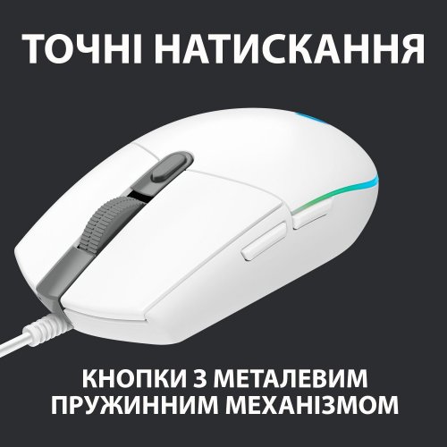 Купить Уценка мышка Logitech G102 Lightsync (910-005824) White (Пошкоджено пакування, 706168) - цена в Харькове, Киеве, Днепре, Одессе
в интернет-магазине Telemart фото