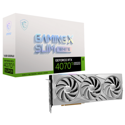 Уцінка відеокарта MSI GeForce RTX 4070 Ti SUPER GAMING X SLIM WHITE 16384MB (RTX 4070 Ti SUPER 16G GAMING X SLIM WHITE) (Сліди використання, 706499) купити з перевіркою сумісності: огляд, характеристики, ціна у Києві, Львові, Вінниці, Хмельницькому, Івано-Франківську, Україні | інтернет-магазин TELEMART.UA фото