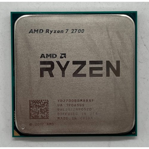 Процесор AMD Ryzen 7 2700 3.2(4.1)GHz 16MB sAM4 Tray (YD2700BBM88AF) (Відновлено продавцем, 706504) купити з перевіркою сумісності: огляд, характеристики, ціна у Києві, Львові, Вінниці, Хмельницькому, Івано-Франківську, Україні | інтернет-магазин TELEMART.UA фото