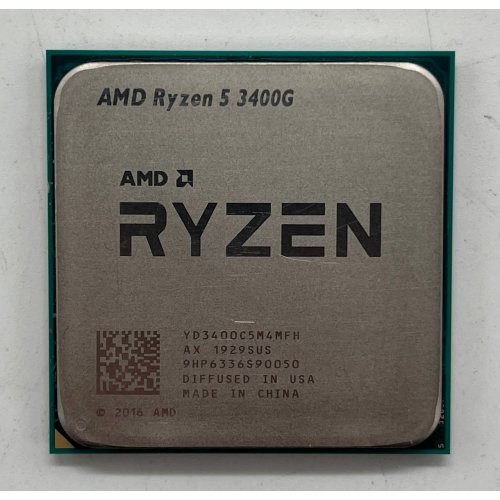 Процесор AMD Ryzen 5 3400G 3.7(4.2)GHz 4MB sAM4 Tray (YD3400C5M4MFH) (Відновлено продавцем, 706507) купити з перевіркою сумісності: огляд, характеристики, ціна у Києві, Львові, Вінниці, Хмельницькому, Івано-Франківську, Україні | інтернет-магазин TELEMART.UA фото