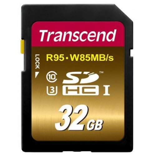 Карта пам'яті Transcend SDHC 32GB Class 10 UHS-I U3 R95/W85MB/s 4K (TS32GSDU3X) купити в Україні | Telemart фото
