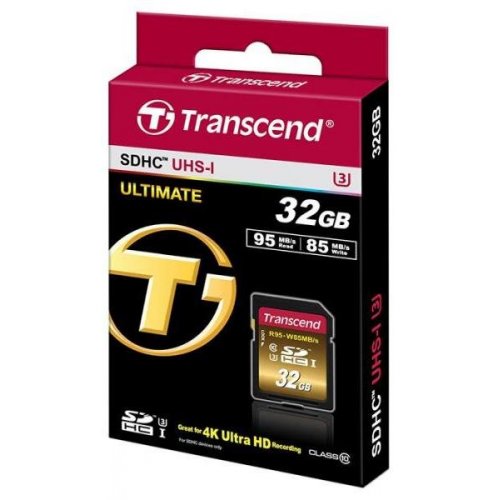 Карта пам'яті Transcend SDHC 32GB Class 10 UHS-I U3 R95/W85MB/s 4K (TS32GSDU3X) купити в Україні | Telemart фото