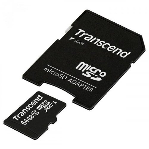 

Transcend microSDXC 64GB Class 10 UHS-I R45MB/s (с адаптером) (TS64GUSDXC10)