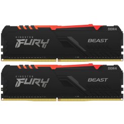 Озп Kingston DDR4 16GB (2x8GB) 3200Mhz FURY Beast RGB Black (KF432C16BBAK2/16) (Відновлено продавцем, 706585)