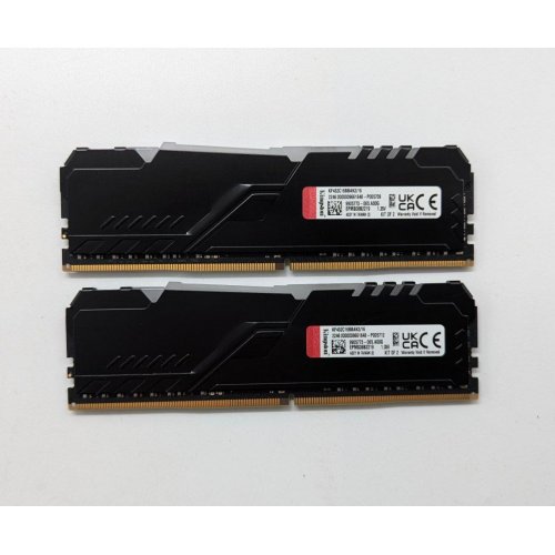 Озп Kingston DDR4 16GB (2x8GB) 3200Mhz FURY Beast RGB Black (KF432C16BBAK2/16) (Відновлено продавцем, 706586) купити з перевіркою сумісності: огляд, характеристики, ціна у Києві, Львові, Вінниці, Хмельницькому, Івано-Франківську, Україні | інтернет-магазин TELEMART.UA фото